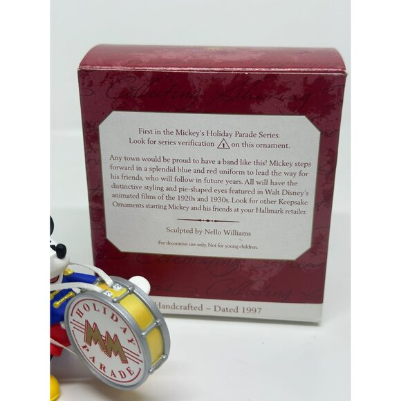 Vintage 1997 Hallmark Keepsake Mickey Mouse Drummer 2.75" Christmas Ornament USA - Picture 4 of 5